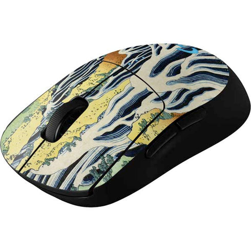 Kirifuri Falls in Kurokawa Mountain by Hokusai G Pro Wireless Gaming Mouse Skin
