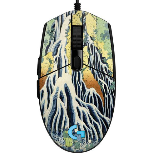 Kirifuri Falls in Kurokawa Mountain by Hokusai G203 Prodigy RGB Wired Gaming Mouse Skin