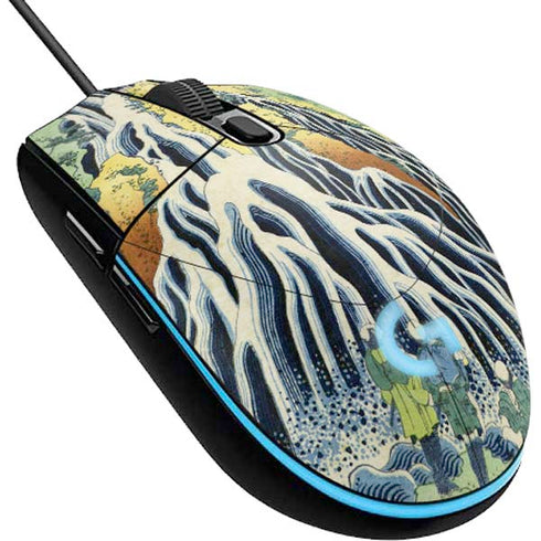 Kirifuri Falls in Kurokawa Mountain by Hokusai G203 Prodigy RGB Wired Gaming Mouse Skin