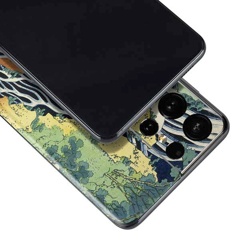 Hiroshige Kirifuri Falls in Kurokawa Mountain Galaxy S21 Ultra 5G Skin