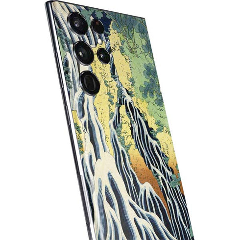 Hiroshige Kirifuri Falls in Kurokawa Mountain Galaxy S22 Ultra Skin