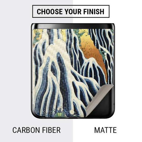 Hiroshige Kirifuri Falls in Kurokawa Mountain Galaxy Z Flip Skin