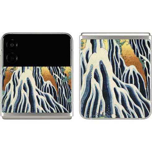 Hiroshige Kirifuri Falls in Kurokawa Mountain Galaxy Z Flip3 5G Skin