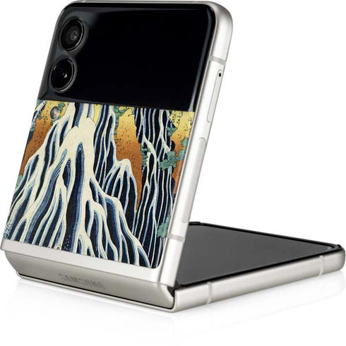 Hiroshige Kirifuri Falls in Kurokawa Mountain Galaxy Z Flip3 5G Skin