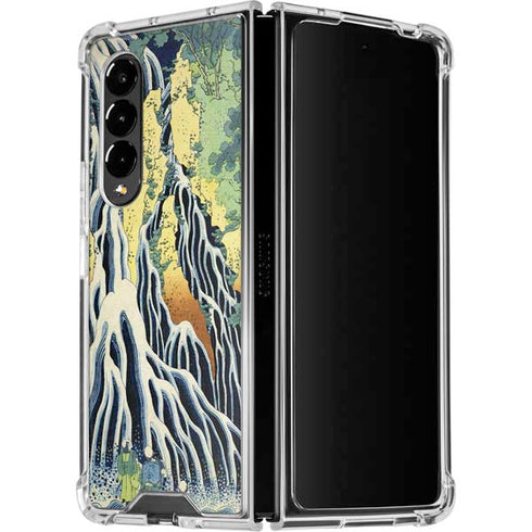 Hiroshige Kirifuri Falls in Kurokawa Mountain Galaxy Z Fold4 5G Clear Case
