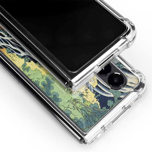 Hiroshige Kirifuri Falls in Kurokawa Mountain Galaxy Z Fold4 5G Clear Case