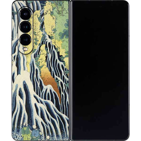Hiroshige Kirifuri Falls in Kurokawa Mountain Galaxy Z Fold4 5G Skin