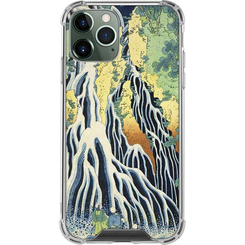 Kirifuri Falls in Kurokawa Mountain by Hokusai iPhone 11 Pro Max Clear Case