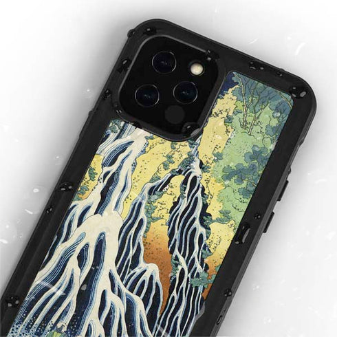 Hiroshige Kirifuri Falls in Kurokawa Mountain iPhone 12 Pro Waterproof Case