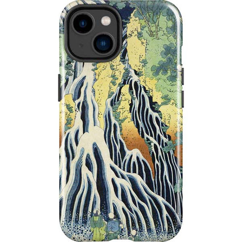 Kirifuri Falls in Kurokawa Mountain by Hokusai iPhone 15 Plus Impact Case