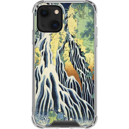 Kirifuri Falls in Kurokawa Mountain by Hokusai iPhone 15 Plus Clear Case
