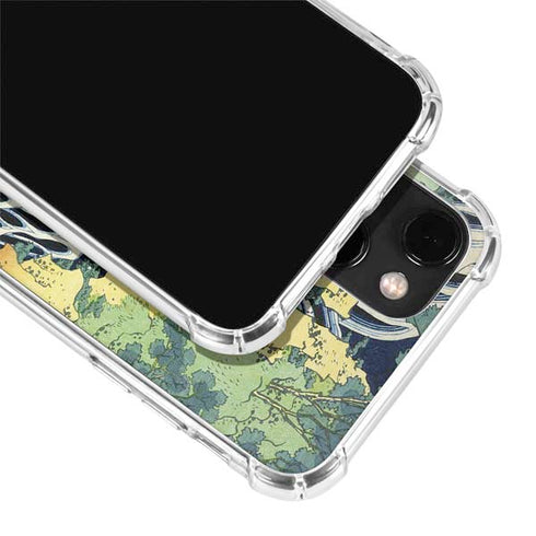 Kirifuri Falls in Kurokawa Mountain by Hokusai iPhone 15 Plus Clear Case