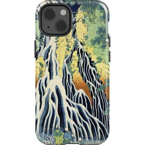 Kirifuri Falls in Kurokawa Mountain by Hokusai iPhone 15 Impact Case
