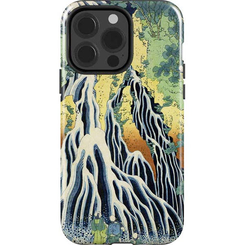 Kirifuri Falls in Kurokawa Mountain by Hokusai iPhone 15 Pro Impact Case