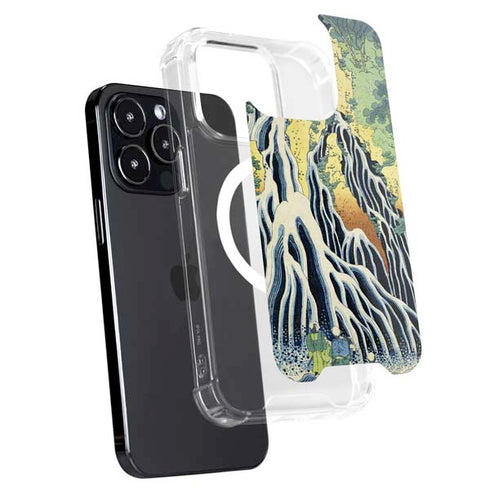Kirifuri Falls in Kurokawa Mountain by Hokusai iPhone 15 Pro MagSafe Case