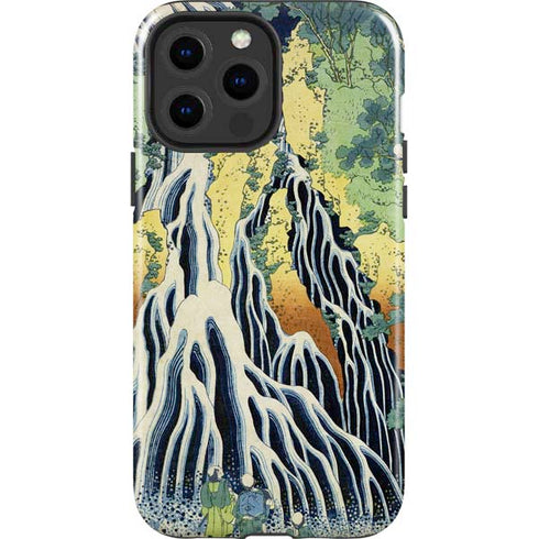 Kirifuri Falls in Kurokawa Mountain by Hokusai iPhone 15 Pro Max Impact Case