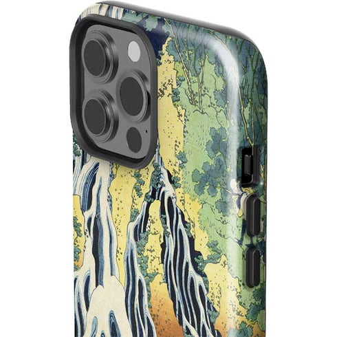 Kirifuri Falls in Kurokawa Mountain by Hokusai iPhone 15 Pro Max Impact Case