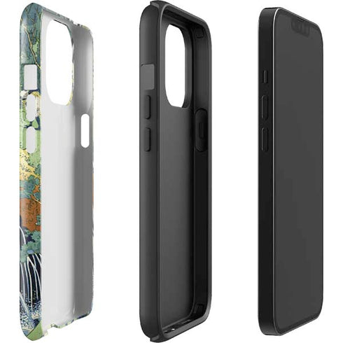 Kirifuri Falls in Kurokawa Mountain by Hokusai iPhone 15 Pro Max Impact Case