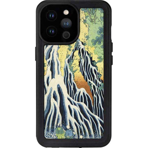 Hiroshige Kirifuri Falls in Kurokawa Mountain iPhone 14 Pro Max Waterproof Case