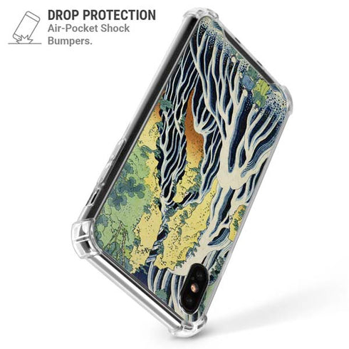 Kirifuri Falls in Kurokawa Mountain by Hokusai iPhone XS Max Clear Case