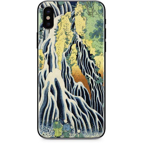 Hiroshige Kirifuri Falls in Kurokawa Mountain iPhone XS Skin