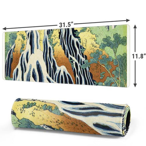 Kirifuri Falls in Kurokawa Mountain by Hokusai Gaming Mouse Pad