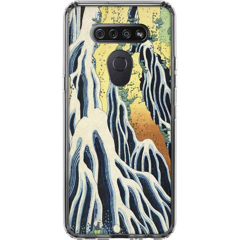 Kirifuri Falls in Kurokawa Mountain by Hokusai LG K51/Q51 Clear Case