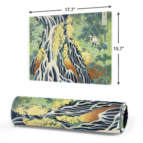 Kirifuri Falls in Kurokawa Mountain by Hokusai Gaming Mouse Pad