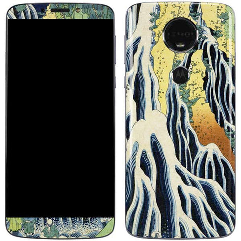 Hiroshige Kirifuri Falls in Kurokawa Mountain Moto E5 Plus Skin