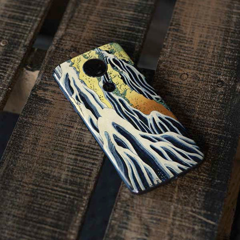Hiroshige Kirifuri Falls in Kurokawa Mountain Moto E5 Plus Skin