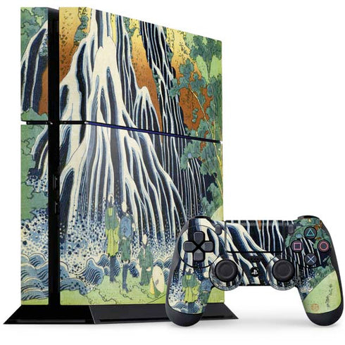 Hiroshige Kirifuri Falls in Kurokawa Mountain PS4 Console and Controller Bundle Skin