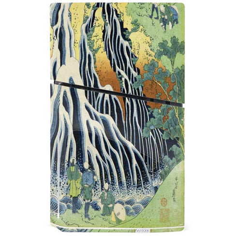 Kirifuri Falls in Kurokawa Mountain by Hokusai PS5 Slim Disk Bundle Skin