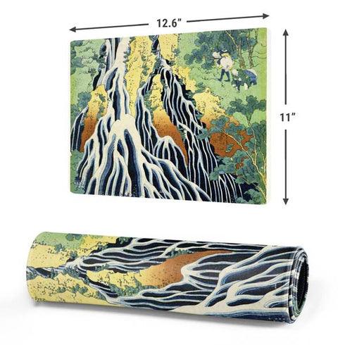 Kirifuri Falls in Kurokawa Mountain by Hokusai Gaming Mouse Pad