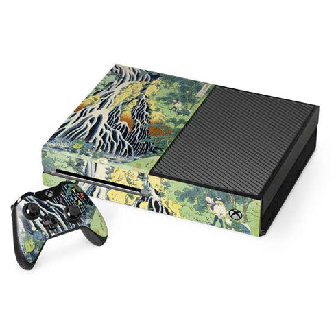 Hiroshige Kirifuri Falls in Kurokawa Mountain Xbox One Console and Controller Bundle Skin