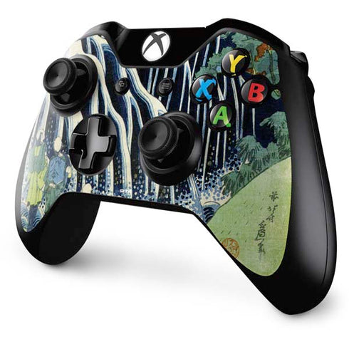 Hiroshige Kirifuri Falls in Kurokawa Mountain Xbox One Controller Skin