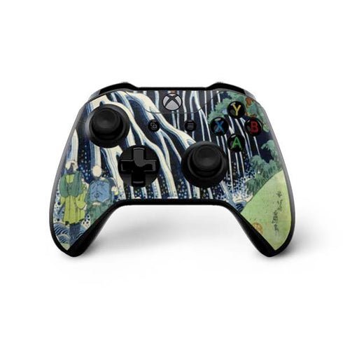 Hiroshige Kirifuri Falls in Kurokawa Mountain Xbox One X Controller Skin