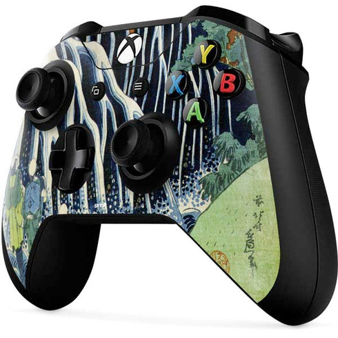 Hiroshige Kirifuri Falls in Kurokawa Mountain Xbox One X Controller Skin