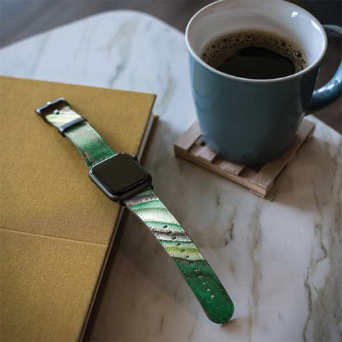 Kiwi Watercolor Geode Apple Watch Band 42-44mm