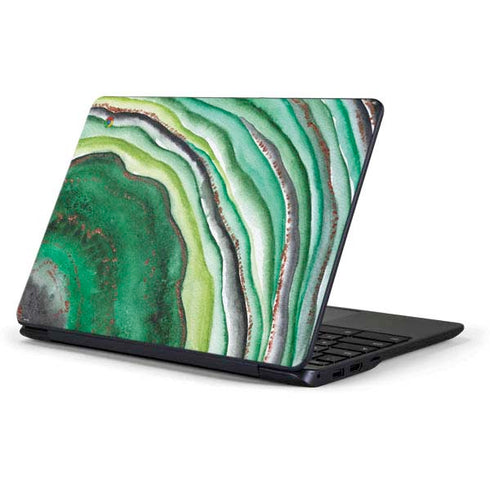 Kiwi Watercolor Geode Samsung Chromebook Skin