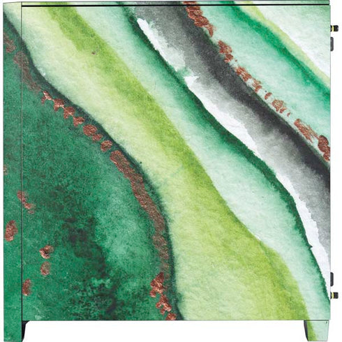 Kiwi Watercolor Geode Corsair 4000D Tempered Glass Mid-Tower ATX Case Skin