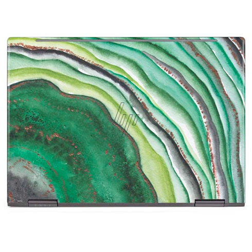 Kiwi Watercolor Geode HP Envy Skin
