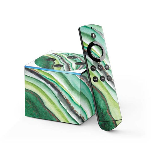 Kiwi Watercolor Geode Fire TV Cube Skin