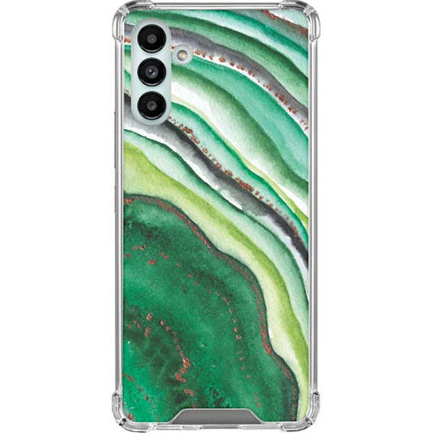 Kiwi Watercolor Geode Galaxy A13 5G Clear Case