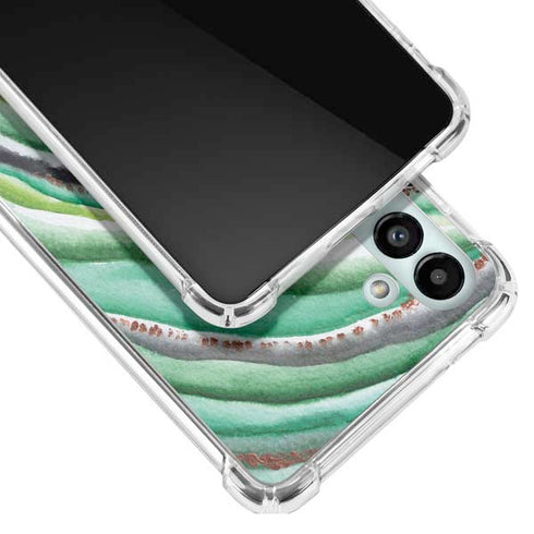 Kiwi Watercolor Geode Galaxy A13 5G Clear Case