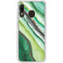 Kiwi Watercolor Geode Galaxy A20 Clear Case