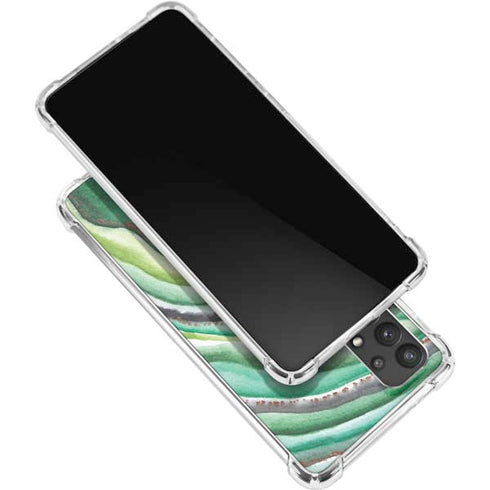 Kiwi Watercolor Geode Galaxy A32 5G Clear Case