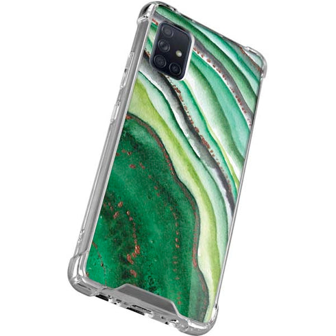 Kiwi Watercolor Geode Galaxy A51 5G Clear Case