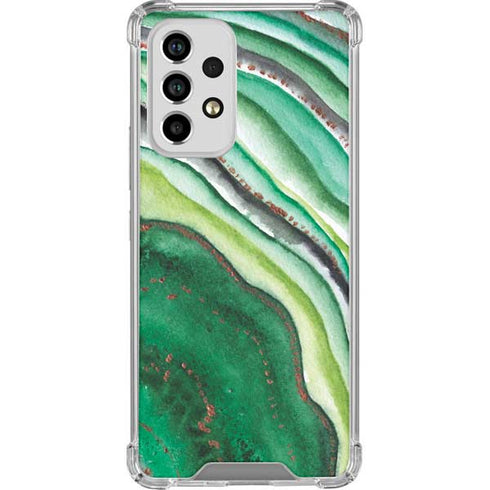 Kiwi Watercolor Geode Galaxy A53 5G Clear Case