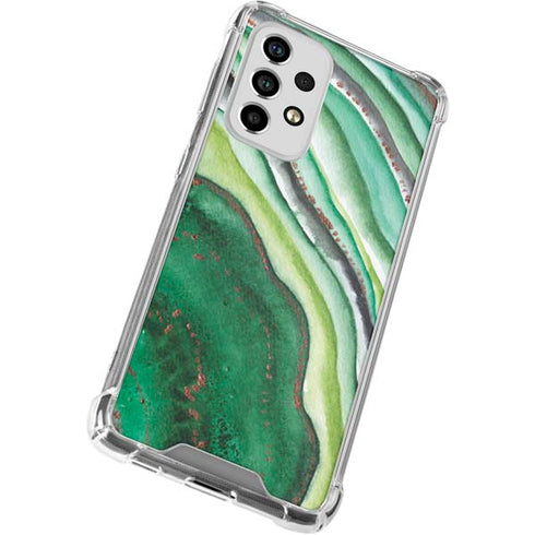 Kiwi Watercolor Geode Galaxy A53 5G Clear Case