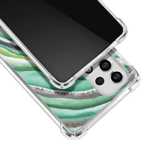 Kiwi Watercolor Geode Galaxy A53 5G Clear Case